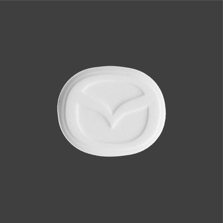 mints logo mazda emboss