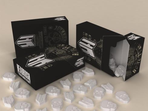 skull bullet shaped peppermints